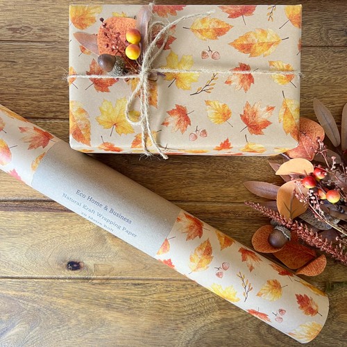 Wrapping paper kraft autumn - paper,