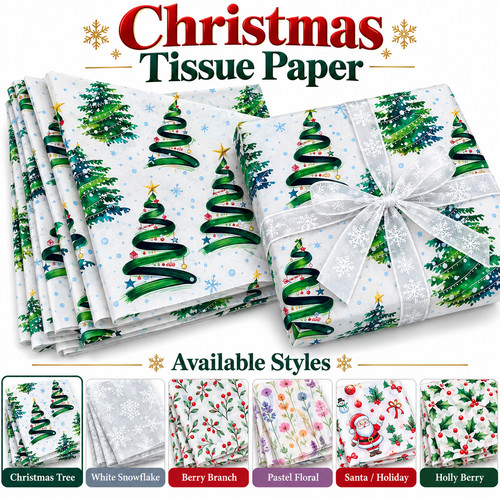 Christmas tissue paper - tissue, 10