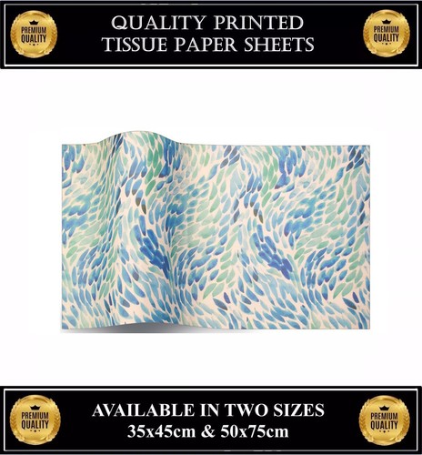 Sea glass prints tissue paper - glass,