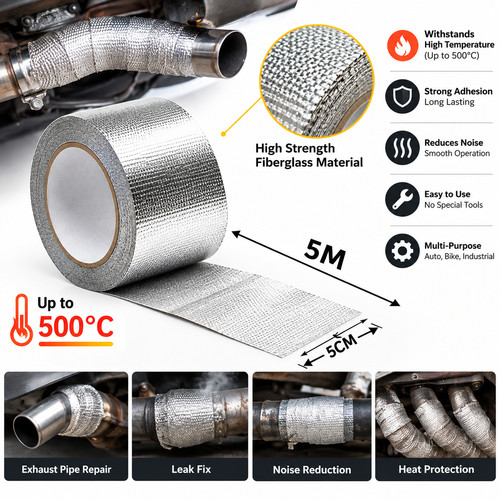 Exhaust leak bandage tape - exhaust,