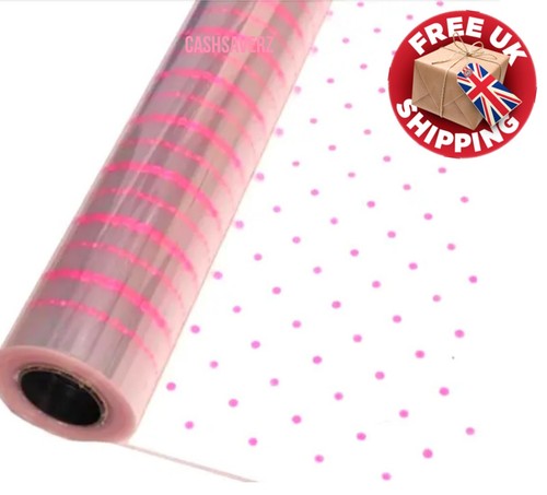 Pink dots clear - clear, cellophane