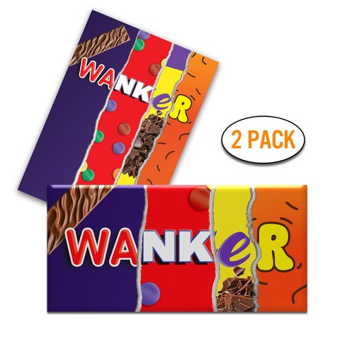 Wanker funny chocolate bar - wanker,