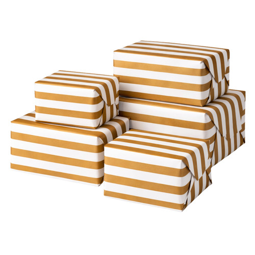 White gold striped wrapping - white,