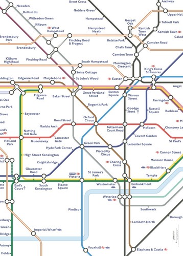 Tube map wrapping paper - wrapping,