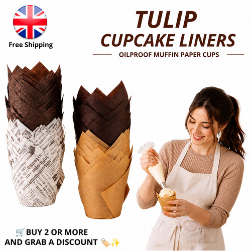 100 pcs tulip - 50-100, cupcake
