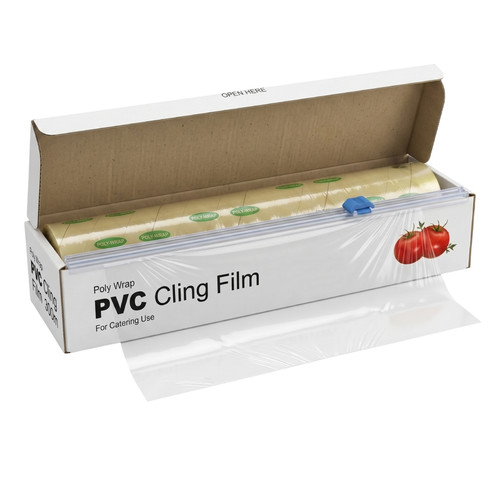 Clear catering cling film - clear, food