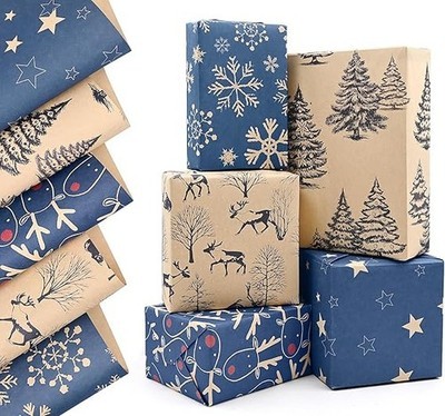 Xmas wrapping paper sheets - wrapping,