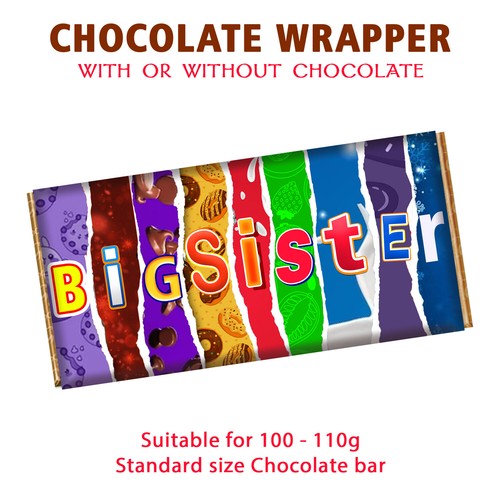 Big sister chocolate bar - big,