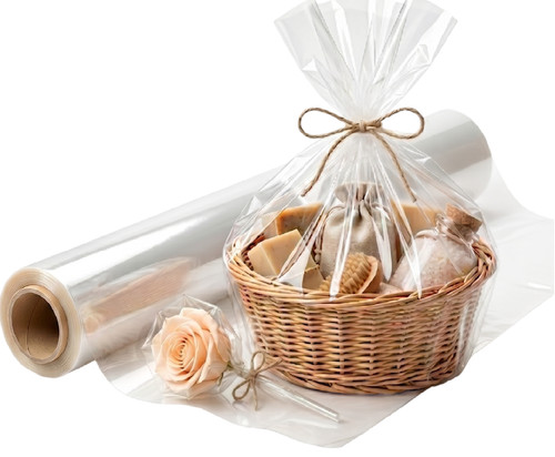 Cellophane wrap roll - cellophane, clear